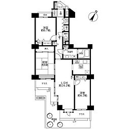ライオンズガーデン東大宮弐番館 3LDKの間取図画像
