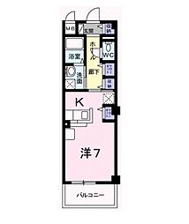サニーキャンプ東雲2 ワンルームの間取図画像