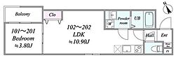 MATSUDO STREAM 1LDKの間取図画像