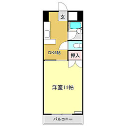 武内マンション 1DKの間取図画像