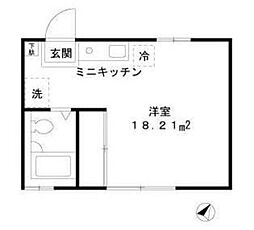エクセル・木曽 ワンルームの間取図画像