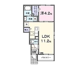 サニーコートII 1LDKの間取図画像