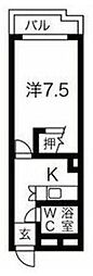 パールマンション東十条 1Kの間取図画像