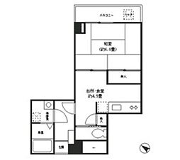 パルメゾン和光 1階1DKの間取り