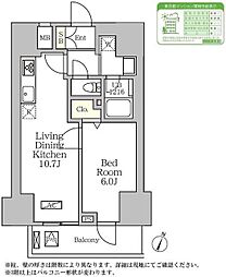 コートレジデンス南大塚 1LDKの間取図画像