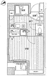 プレール文京WEST 1Kの間取図画像