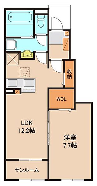 フラン　メゾン　ソレイユ 103｜茨城県龍ケ崎市若柴町(賃貸アパート1LDK・1階・50.14㎡)の写真 その2