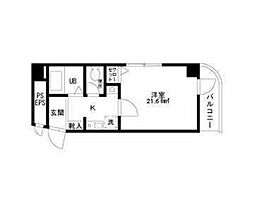 DIAMONDRESIDENCE湯島第2 1Kの間取図画像