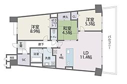 アイランドシティインフィニガーデンE棟 3LDKの間取図画像