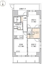 グラン トガリーゼ 2LDKの間取図画像