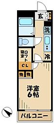 レオパレスフィデリオ 1Kの間取図画像