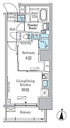 パークアクシス錦糸公園 4階1LDKの間取り
