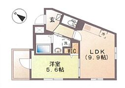 DIMORA北千住 5階1LDKの間取り