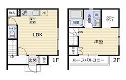 Ks Flat 1階1LDKの間取り