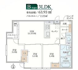 il mio Corte塚口 3LDKの間取図画像