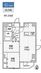 S-RESIDENCE亀戸balm 2LDKの間取図画像