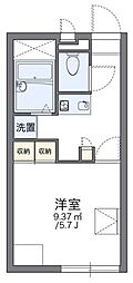 レオパレスM 1Kの間取図画像