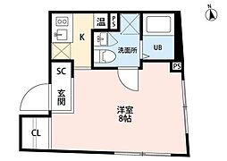 アクシアム スミダ 3階ワンルームの間取り