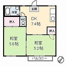 ジュネス川口 A0202 ｜ 広島県福山市川口町２丁目10-33（賃貸アパート2DK・2階・36.00㎡） その2