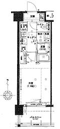 ハーモニーレジデンス森下ステーションフロント 1Kの間取図画像