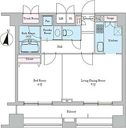 レジディア文京音羽2 1LDKの間取図画像