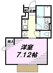 セジュール 1階1Kの間取り