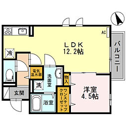 クレールコート 1LDKの間取図画像