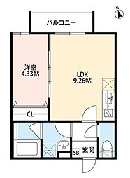 Casadilapin 1LDKの間取図画像