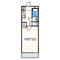 フィオーレ桑原 1Kの間取図画像
