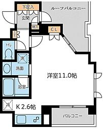 CITYSPIRE若松町 ワンルームの間取図画像