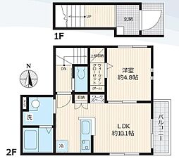 Koti豊町 1LDKの間取図画像