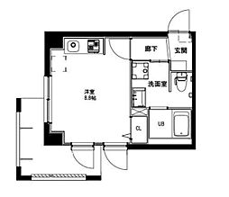 VERFLAT ワンルームの間取図画像