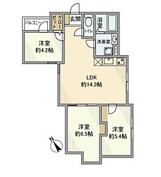 第一アパート 3LDKの間取図画像