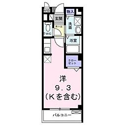 シャルマンメゾン ワンルームの間取図画像