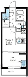 RenaissanceCourt大森町 1DKの間取図画像