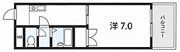 エクセレントハイツ岸谷 1Kの間取図画像