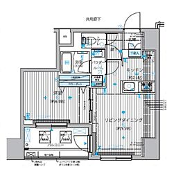メインステージ入谷2 1LDKの間取図画像