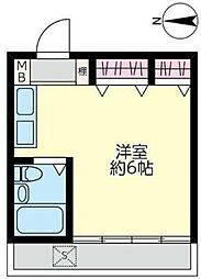 タプラ下荻野 ワンルームの間取図画像