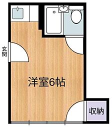ミユキハイツ ワンルームの間取図画像