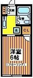 ココルワージュ 1Kの間取図画像