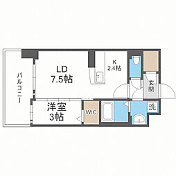 ネストピア博多グランドステージＩＩＩ 1002 10階1LDKの間取り