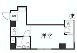 日興パレセゾン早稲田 ワンルームの間取図画像
