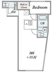 trias270 1LDKの間取図画像