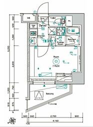 SYFORme西大井 1Kの間取図画像