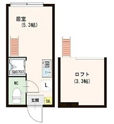 CFハイツ和田 ワンルームの間取図画像