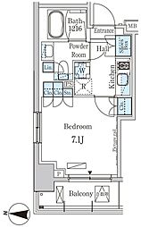 パークアクシス錦糸町ウエスト 3階1Kの間取り