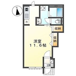ネオスプリング 1階1Kの間取り