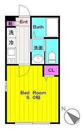 ポワール・シャトレ 1Kの間取図画像