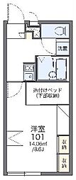 レオパレスエクセラン 1Kの間取図画像