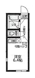 ユナイト弘明寺カールシュミット ワンルームの間取図画像